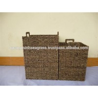 New 2015, Eco-friendly, Seagrass basket, new wicker basket design, hamper basket, mix color, attractive price, made in Vietnam