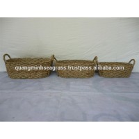 New design, Eco-friendly, Oval Seagrass basket, wicker basket, decorative basket, cheap price, made in Vietnam